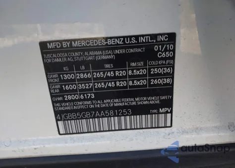 2010 Mercedes-Benz Ml 350 z USA, uszkodzony, nr VIN 4JGBB5GB7AA581253